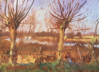 Krajobraz z drzewami, Calcot-nad Tamizą autorstwa John Singer Sargent