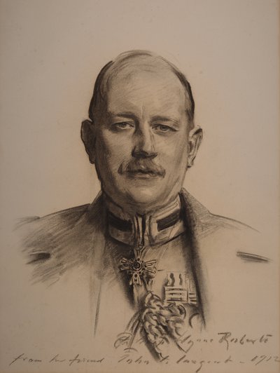 Generał broni Sir George Henry Fowke (rysunek węglem) autorstwa John Singer Sargent
