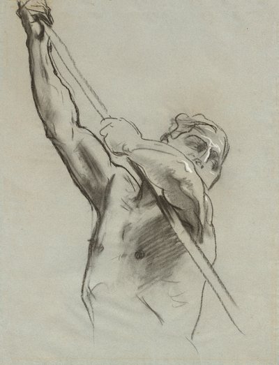 Męski tors z tyczką, 1890-1900. autorstwa John Singer Sargent
