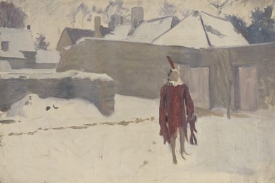 Manekin w śniegu, ok. 1893-5 autorstwa John Singer Sargent