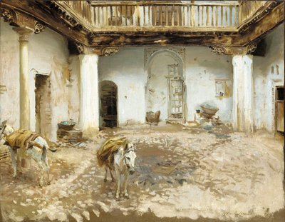 Mauretański dziedziniec autorstwa John Singer Sargent
