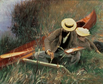 Paul Helleu szkicujący swoją żonę, 1889 autorstwa John Singer Sargent