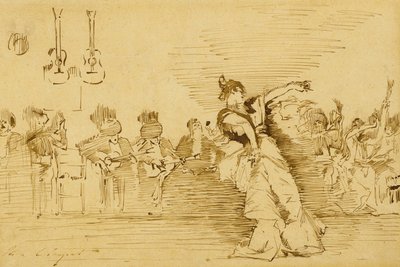 Szkic po „El Jaleo” autorstwa John Singer Sargent