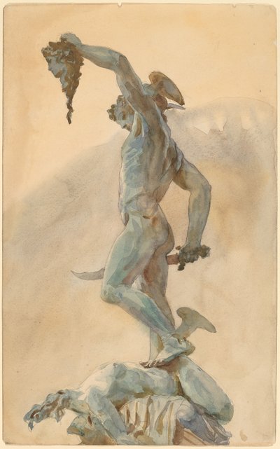 Szkic Perseusza Celliniego, koniec XIX-początek XX wieku. autorstwa John Singer Sargent