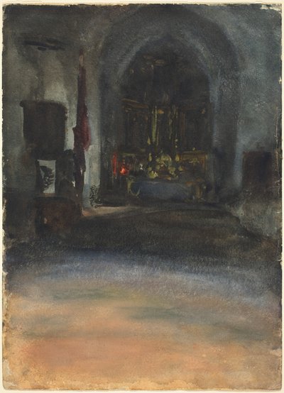 Wnętrze kościoła hiszpańskiego autorstwa John Singer Sargent