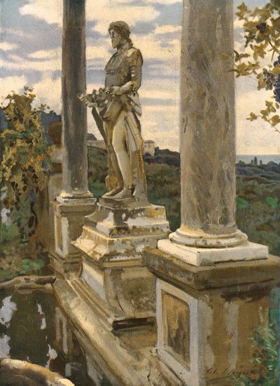 Statua Vertumnusa we Frascati, 1907, c1930. autorstwa John Singer Sargent