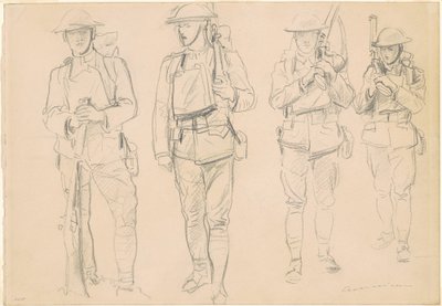 Studia do „Wejścia na wojnę” [recto] autorstwa John Singer Sargent
