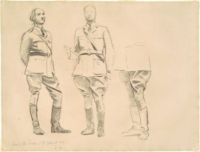 Studia dla oficerów generalnych I wojny światowej 1920-1922. autorstwa John Singer Sargent