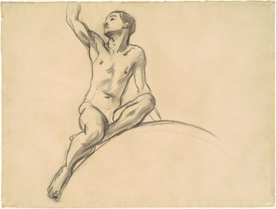 Studium dla rysunku powyżej „Muzyka” autorstwa John Singer Sargent