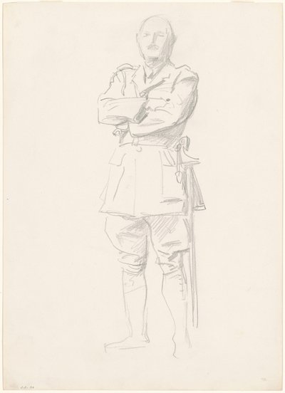 Studium generała Louisa Botha dla oficerów generalnych I wojny światowej, 1920-1922. autorstwa John Singer Sargent
