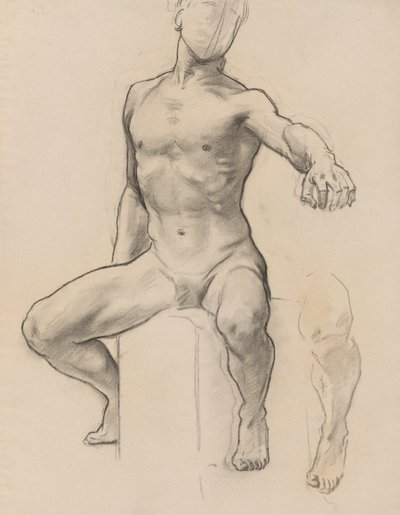 Study of Perseus for Perseus on Pegasus Slaying Medusa, mural, Stairway, Museum of Fine Arts, Boston [?] autorstwa John Singer Sargent