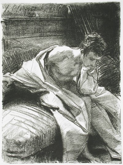 Studium siedzącego młodego mężczyzny autorstwa John Singer Sargent