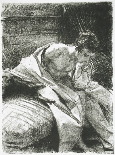 Studium młodego siedzącego mężczyzny, 1895 autorstwa John Singer Sargent