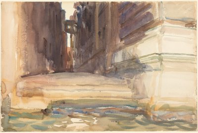 Calle della Rosa z Monte di Pietà, Wenecja autorstwa John Singer Sargent