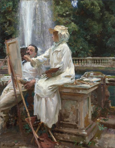 Fontanna, Villa Torlonia, Frascati, Włochy autorstwa John Singer Sargent