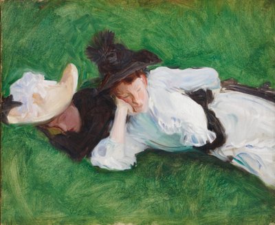 Dwie dziewczyny na trawniku, 1889 autorstwa John Singer Sargent
