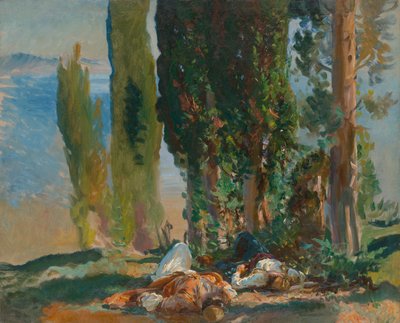Pod cyprysami na Korfu autorstwa John Singer Sargent