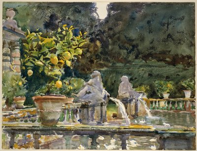 Villa di Marlia, Lukka: Fontanna autorstwa John Singer Sargent