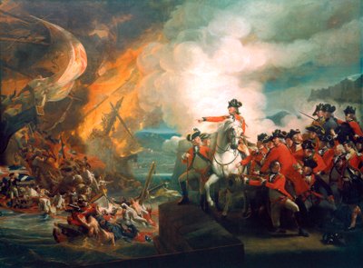 „Porażka pływających baterii w Gibraltarze”, 1782 c1783 autorstwa John Singleton Copley