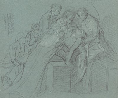 Studium dla Grupy Centralnej w „Śmierci hrabiego Chatham” autorstwa John Singleton Copley