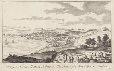 Obraz Dundee, Angus, Szkocja narysowany w 1693 r. autorstwa John Slezer