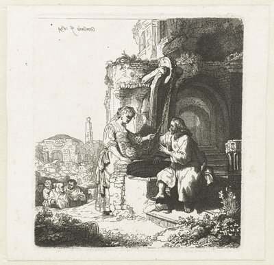Chrystus i niewiasta Samarii wśród ruin” autorstwa John Smith of Chichester