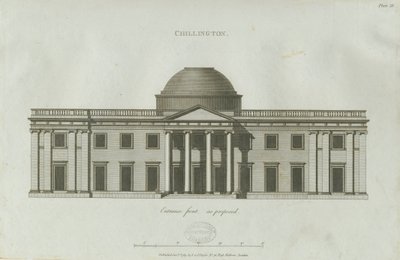 Chillington Hall: grawerowanie autorstwa John Soane