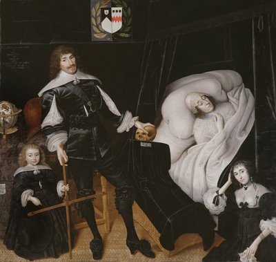 Sir Thomas Aston (1600-45) na łożu śmierci swojej żony autorstwa John Souch