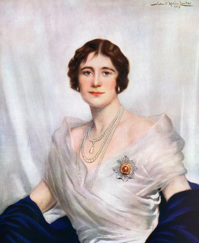 Portret koronacyjny królowej Elżbiety, królowej matki w 1937 r. autorstwa John St. Helier Lander