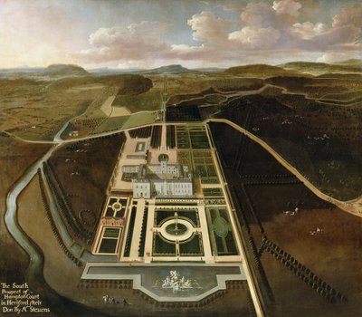 South Prospect of Hampton Court, Herefordshire, c.1705 autorstwa John Stevens