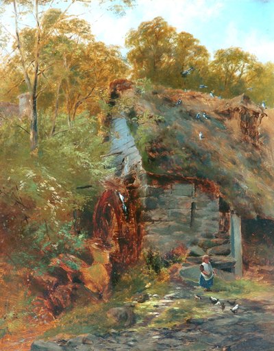 Chagford Mill, Devon autorstwa John Syer