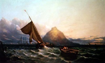 Łodzie rybackie z góry św. Michała autorstwa John Syer