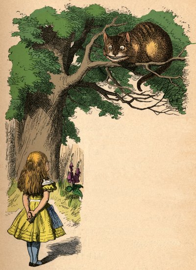 Alicja i Kot z Cheshire, 1889 autorstwa John Tenniel