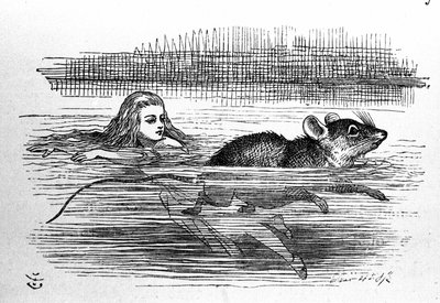 Alicja w Krainie Czarów Lewisa Carrolla (E. Dodgson). Ilustracja do pierwszego wydania autorstwa Tenniel autorstwa John Tenniel