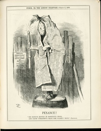 Ilustracja Johna Tenniela (1820-1914) w Punch autorstwa John Tenniel