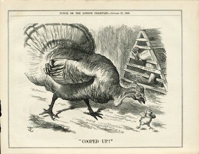 Ilustracja Johna Tenniela (1820-1914) w Punch autorstwa John Tenniel