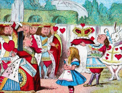 Precz z jej głową! Alicja i jej Czerwona Królowa, c1910 autorstwa John Tenniel