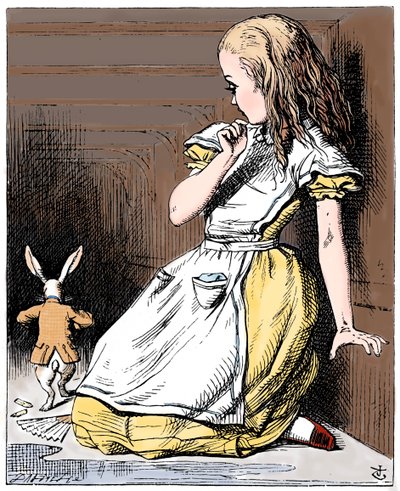 Scena z Alicji w Krainie Czarów Lewisa Carrolla, 1865 autorstwa John Tenniel