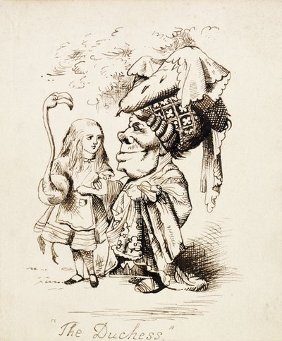 Księżna, c.1865 (pióro i brązowy atrament) autorstwa John Tenniel