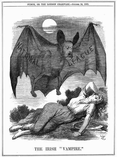 Irlandzki wampir, 1885 autorstwa John Tenniel