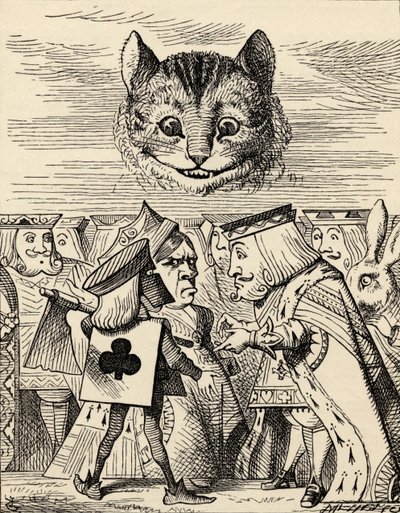 Król kier kłócący się z katem, z „Przygody Alicji w Krainie Czarów” Lewisa Carrolla, opublikowanej w 1891 r. (lito) autorstwa John Tenniel