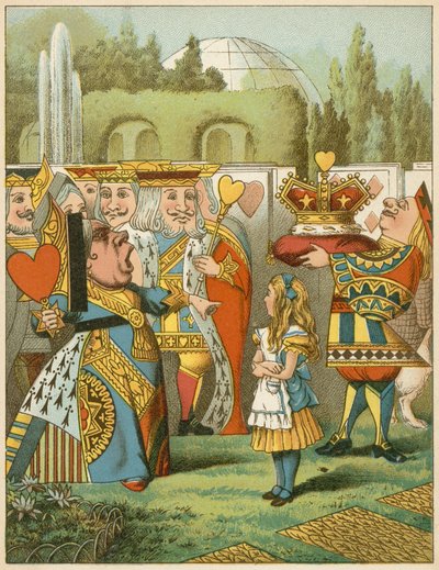 Królowa powiedziała surowo „Kto to jest” z Przygód Alicji w Krainie Czarów autorstwa John Tenniel