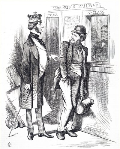 Rosnące ceny kolejowe. autorstwa John Tenniel