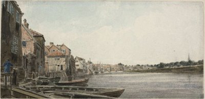 Widok na Wensum przy King Street, wzięty z Foundary Bridge autorstwa John Thirtle