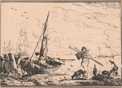 Scena portowa autorstwa John Thomas Serres