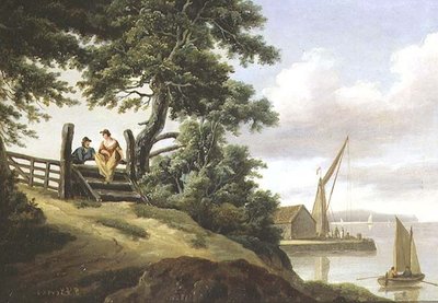Kochankowie przy bramie autorstwa John Thomas Serres