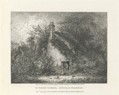 Na Green Street, Enfield Highway, zewnętrzne przedmieście północne autorstwa John Thomas Smith