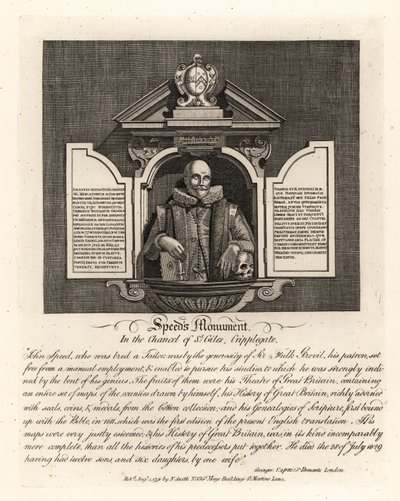 Pomnik Johna Speeda w prezbiterium St Giles, Cripplegate autorstwa John Thomas Smith