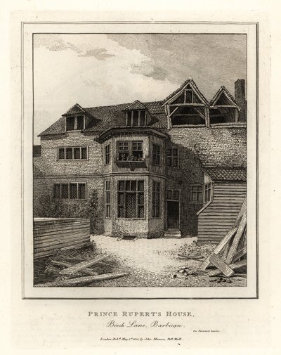 Dom Księcia Ruperta, Beech Lane, Barbakan autorstwa John Thomas Smith