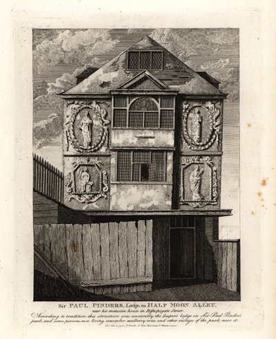 Sir Paul Pinders Lodge w Half Moon Alley autorstwa John Thomas Smith